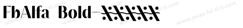 FbAlfa Bold字体转换